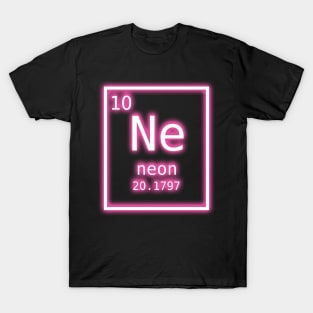 Neon Element Light Pink Periodic Table Chemistry Nerd Costume T-Shirt T-Shirt